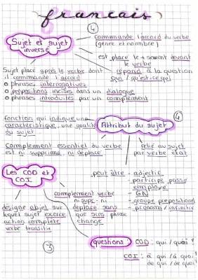 Exercices Sujet Inversé CM2 et COD COI avec Correction PDF