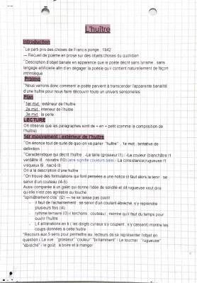 Découvre L'Huître de Francis Ponge: Analyse Linéaire et Résumé