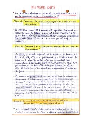 Bipolarisation du monde Terminale et acteurs internationaux - Histoire PDF