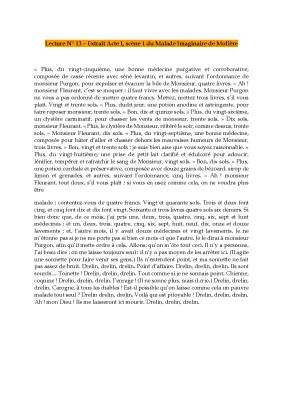 Analyse Linéaire du Malade Imaginaire - Acte 1 Scène 1 et Plus !