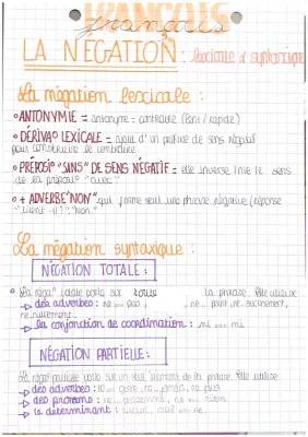 La Négation en Français: Types, Exemples et Exercices