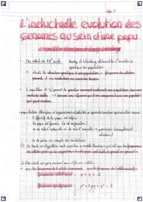 Loi de Hardy-Weinberg Exercice Corrigé et Dérive Génétique Pour Les Terminals