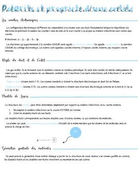 Géométrie des Molécules: VSEPR PDF, Tableau et Exercices Corrigés