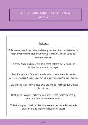 La Bête Humaine d'Émile Zola - Résumé et Analyse Partie 4