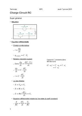 Petit Guide des Circuits RC et Équations Différentielles pour les Curieux