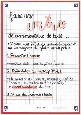 Exemples de Commentaire de Texte et Composé PDF pour les Kids