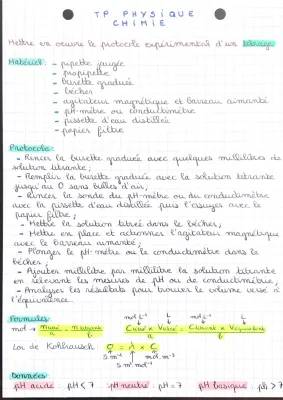 Protocole de titrage pour TP de chimie au lycée