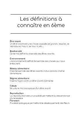 Comprendre les Êtres Vivants en 6ème: Définitions et Diversité