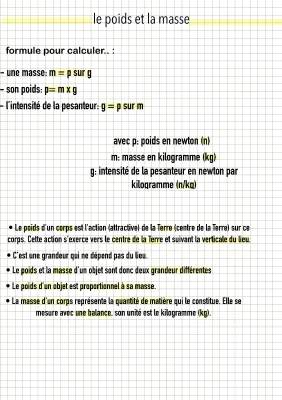 Apprends à calculer la masse et le poids en physique !