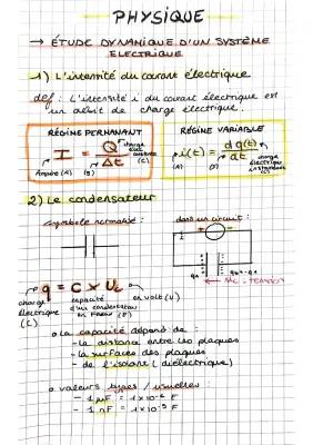 étude dynamique d'un système électrique