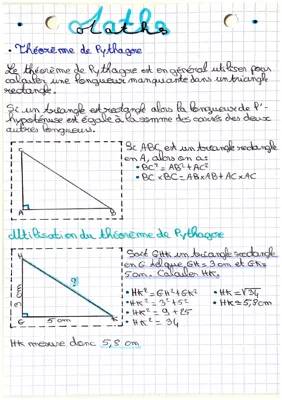 Théorème de Pythagore 3ème et 4ème: Exercice corrigé et Démonstration