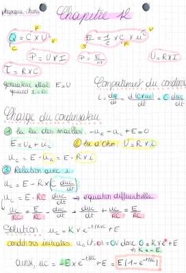 Circuit Capacitif et Inductif: Charge et Décharge d'un Condensateur