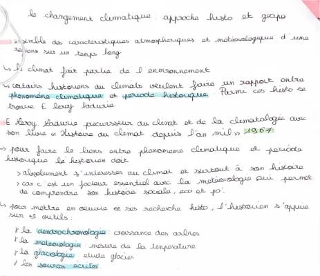 Histoire du Changement Climatique et Dendrochronologie