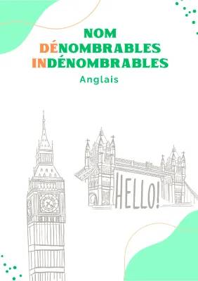 Noms Dénombrables et Indénombrables Anglais - PDF, Exemples et Exercices