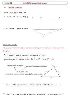 Apprends les Triangles et Médiatrices: Cours et Exercices 5ème PDF