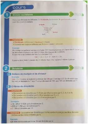 Cours PDF Division Euclidienne et Décimale CM1-6ème avec Exercices Corrigés