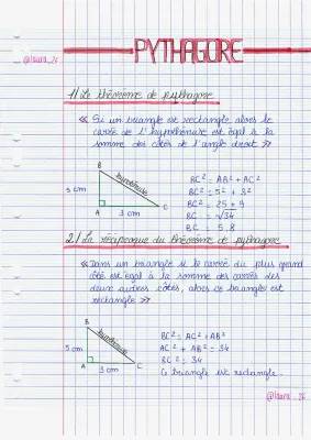 Apprends le Théorème de Pythagore: PDF, Exercices, et Démonstrations