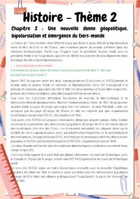 Cours Histoire Terminale : La Décolonisation et l'Émergence du Tiers-Monde