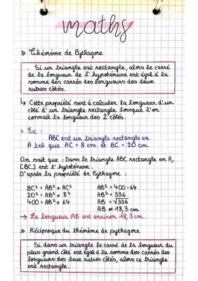 Comment démontrer qu'un triangle est rectangle avec le théorème de Pythagore et sa réciproque