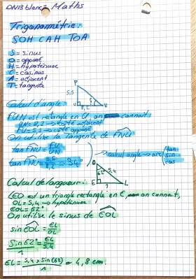 Trigonométrie 3ème : Exercices Corrigés PDF et Formules Faciles