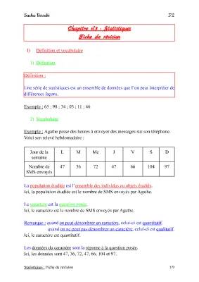 Statistiques 3ème - Cours et Exercices Corrigés PDF