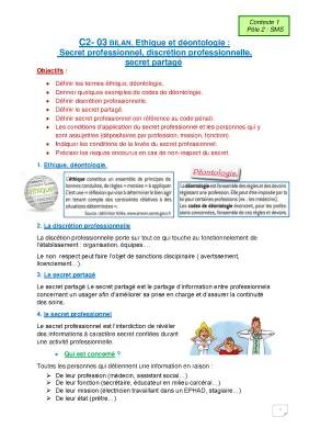 Cours PDF sur l'Éthique et la Déontologie: Définitions, Exemples et Différences