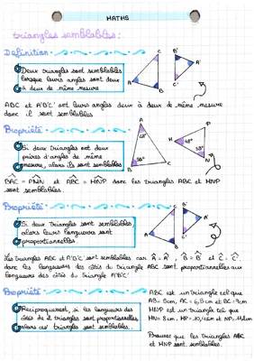 Les Triangles Semblables : Découvre leurs Propriétés Amusantes!