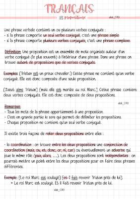 Toutes les propositions en français: exemples et exercices PDF