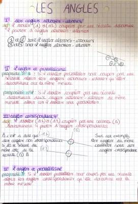 Cours sur les Angles 5ème: Correspondants, Alternes-Internes, et Externes