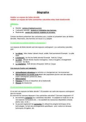 Évaluation Habiter les Espaces à Fortes Contraintes Naturelles et Faible Densité 6ème Pdf