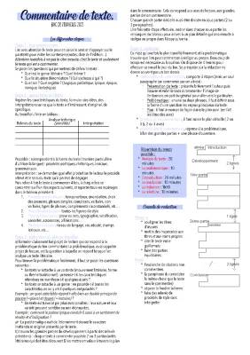 Comment faire un commentaire de texte corrigé facile - Méthodes et exemples PDF pour le bac 2024