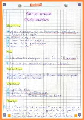 Parfum exotique Analyse PDF et Résumé - Fiche de Révision pour le Bac