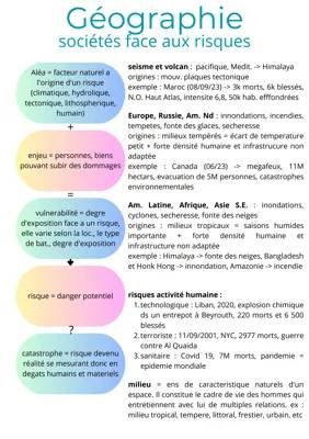 GEOGRAPHIE les sociétés face aux risques 