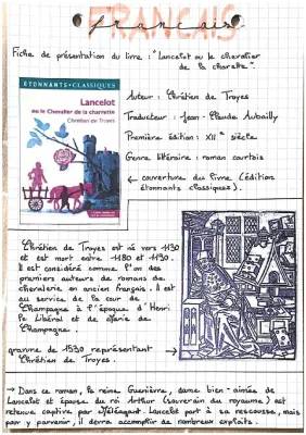 Corrigé et Résumé Lancelot ou le Chevalier de la Charrette: PDF et par Chapitres (Niveau 5ème)