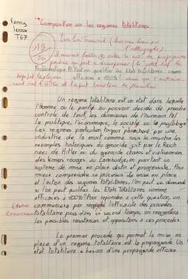 Dissertation sur les régimes totalitaires - Terminale: Caractéristiques et Définitions