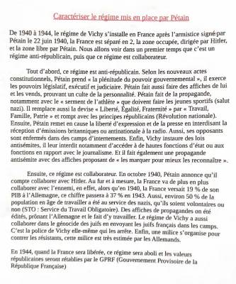 Résumé du Régime de Vichy: Dictature, Collaboration, et Antisémitisme