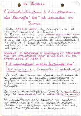 La révolution industrielle et les transformations en France au 19ème siècle