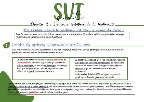 Cours Biodiversité Seconde PDF: Spéciation, Évolution et Communication Intraspécifique