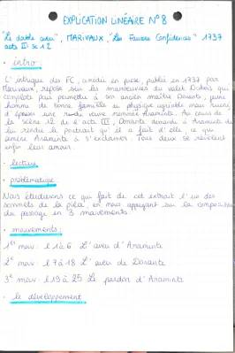 Analyse linéaire Les Fausses confidences acte 3 scène 12 et acte 2 scène 12 texte PDF