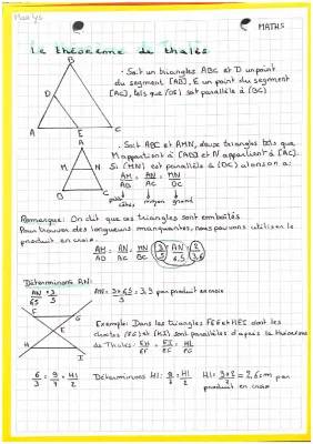 Comprendre le théorème de Thales : exercices corrigés sur les triangles emboîtés