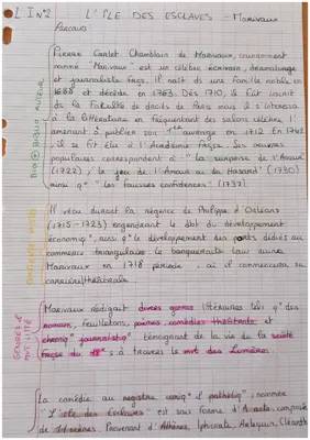 Résumé de L'île des Esclaves et Questionnaire Corrigé PDF