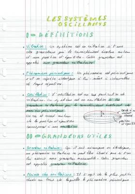 Cours et Exos sur les Systèmes Oscillants: Masse-Ressort, Harmoniques et Plus!