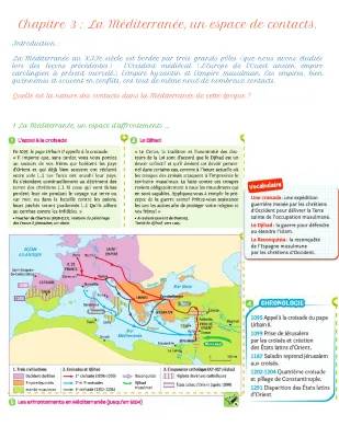 Les contacts entre chrétiens et musulmans en Méditerranée au Moyen Âge - Quiz et Évaluations 5ème et Seconde