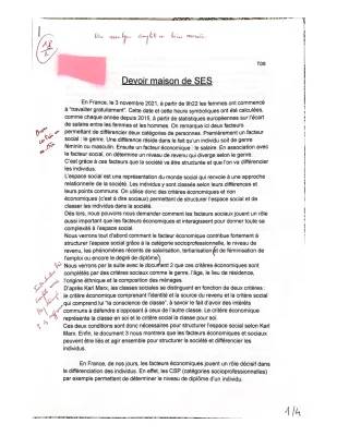 Quels Facteurs Structurent et Hiérarchisent l'Espace Social Actuel ? - Dissertation Corrigé Terminale SES