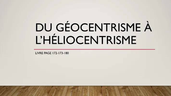 Comprendre le Géocentrisme et l'Héliocentrisme: Nicolas Copernic et Aristote