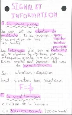 Comprendre les Signaux Sonores: Définitions, Exercices et Exemples pour 3ème et 4ème