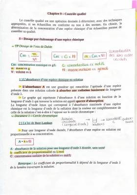 Dosage par étalonnage TP corrigé: Définition, Spectrophotométrie et Protocole