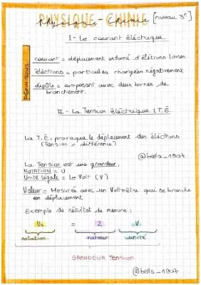 Évaluation Électricité 3ème: Cours PDF, Exercices et Correction