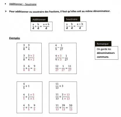 Flash - Calculer avec les fractions