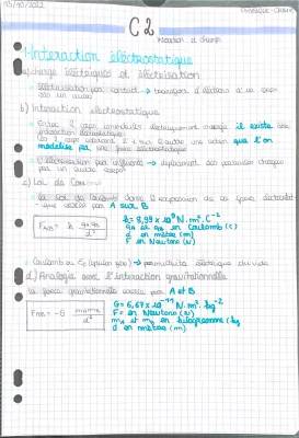 Découvre l'Interaction Électrostatique et l'Électrisation: Exercices et Définitions Amusants!